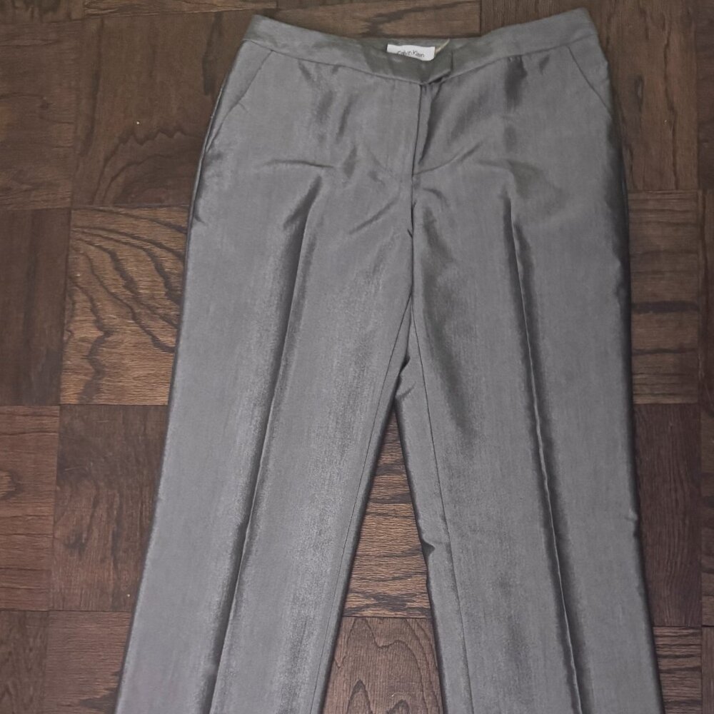 Calvin Klein • Silver Straight Leg Trousers